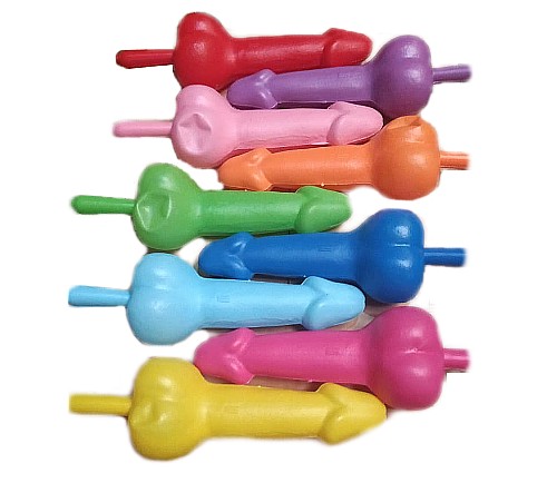 MARACA PENE SUPER x 1 UNIDAD (7CMX25CM) COLORES SURTIDOS